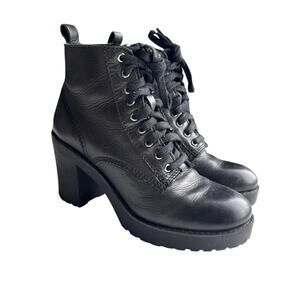 Steve Madden Mackelle High Heel Moto Boot in Black Size 8.5